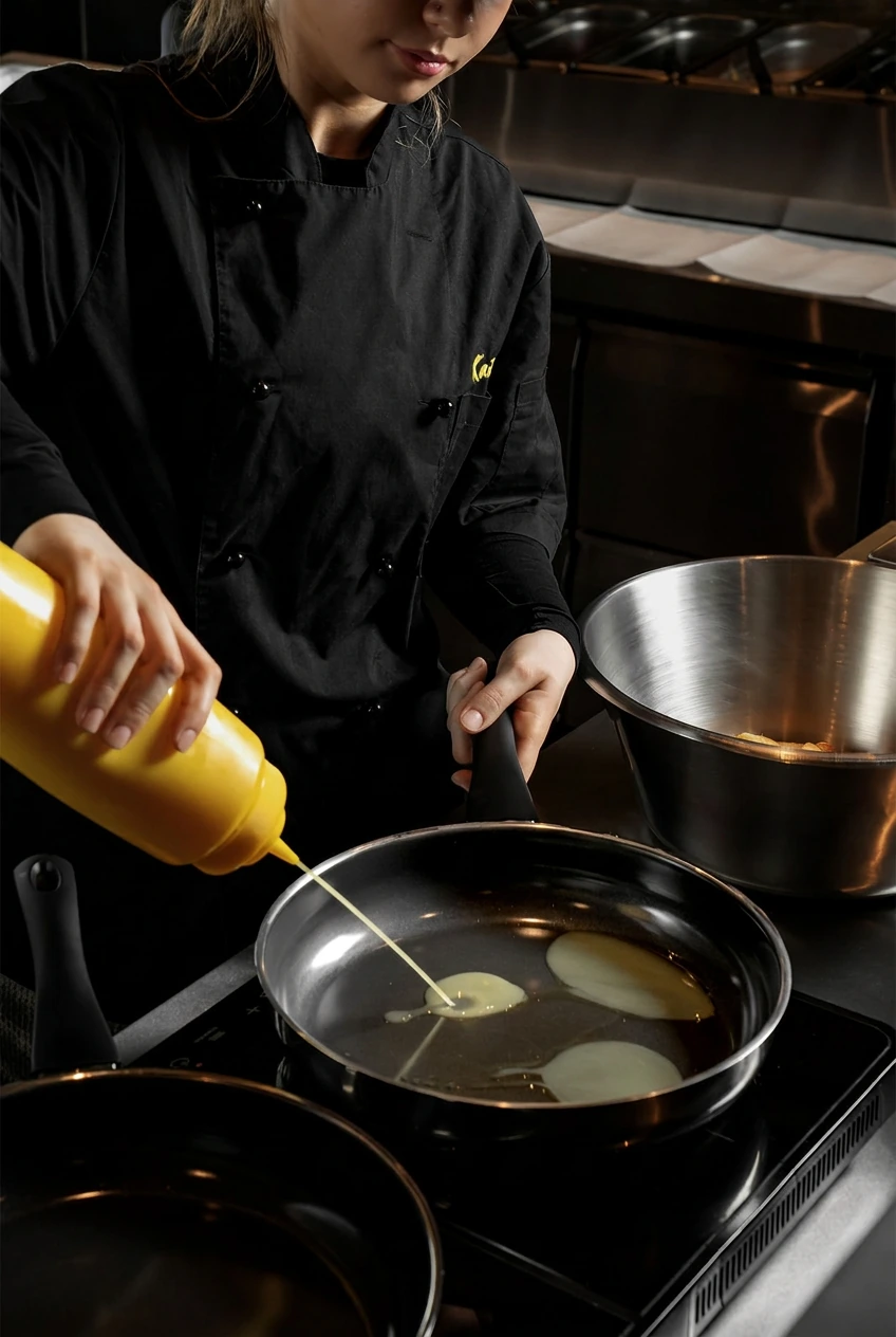 Preparing Kaiser'schmarrn batter in the KAISER'S pan